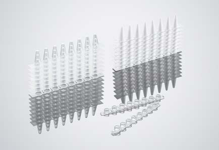 PCR single tubes, 8-strip tubes and capped strips (photo)