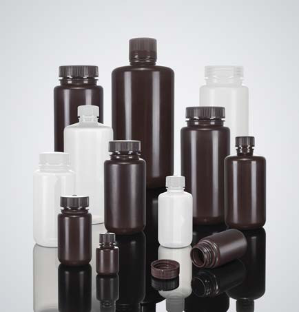 Reagent bottles – wide / narrow mouth, nature / amber (photo)