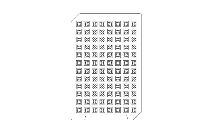 Cross-cut mat